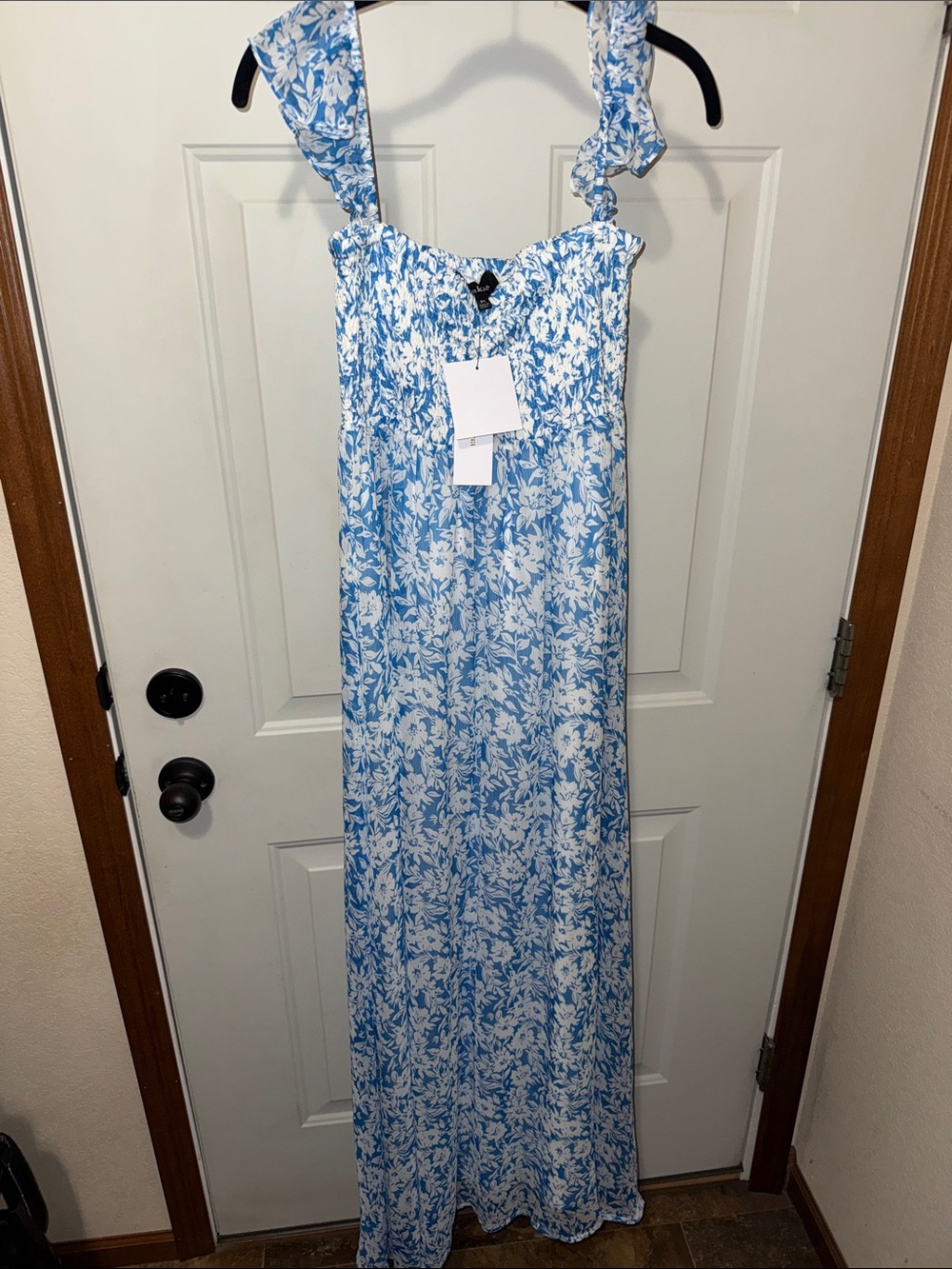 Blue Floral Maxi Dress NWTs